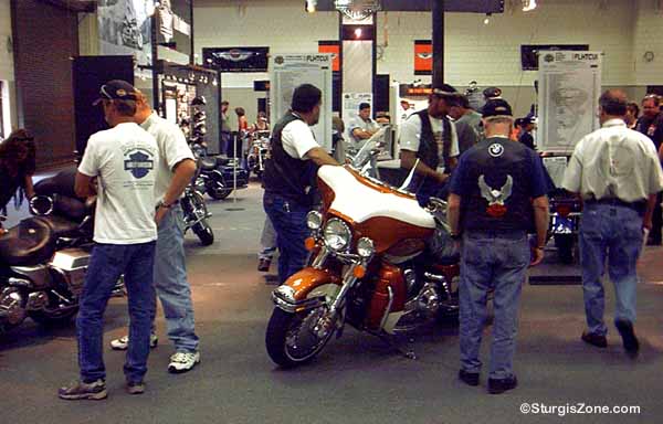 Observing Sturgis bikes at the Civic Center