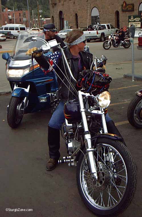 parking the Harley in Deadwood
