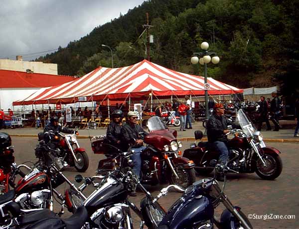 Big tent in Deadwood at Sturgis Rally
