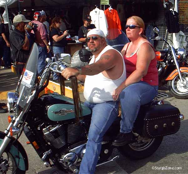 Sturgis bikers on bluegreen