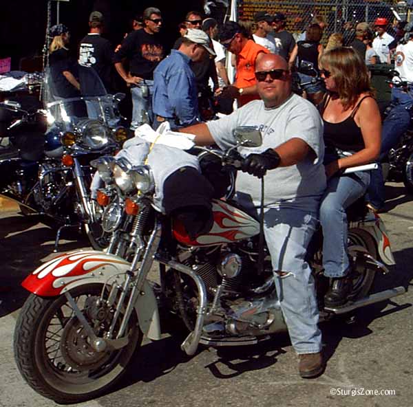 Doing the drag at Sturgis