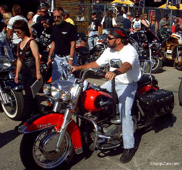 Sturgis Rally biker on a Harley