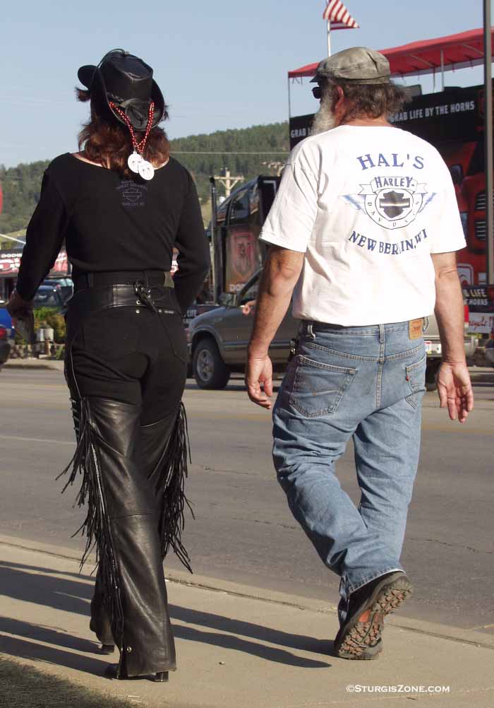 black leather fringe