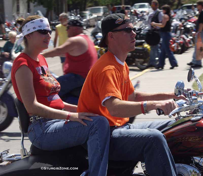 Two Bikers in Shirts
