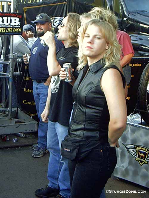 Sleeveless leather