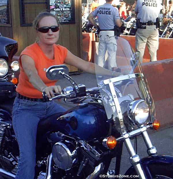 Woman biker