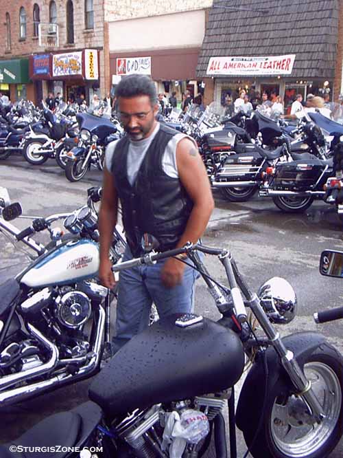 Black Motorcycle Gas Tank